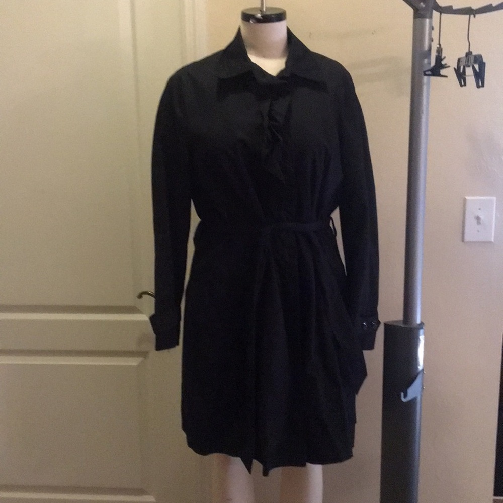 Ny&co ruffle detail trench xl